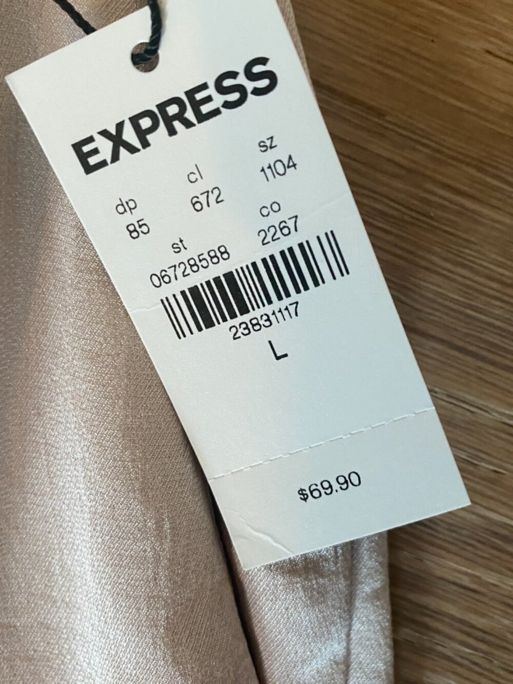 Express Tan Extreme High Rise Cargo Style Pant Size L NWT - Picture 11 of 13